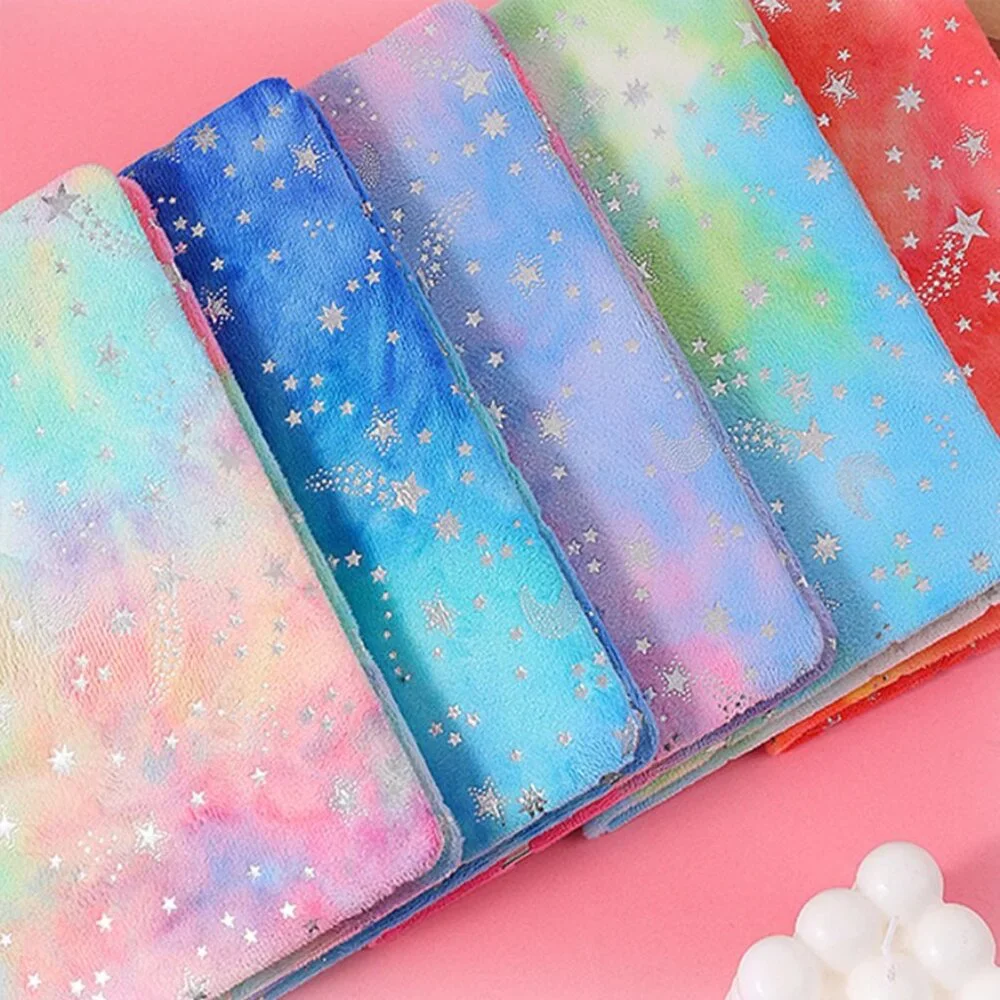 A5 Plush Soft Gradient Star Notebook Velvet Diary Fluffy Journal Planner Gift